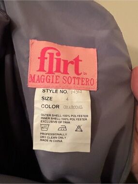 Maggie Sottero Dress in Charcoal Gray Size 4